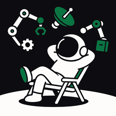 Spock relaxing while the system runs