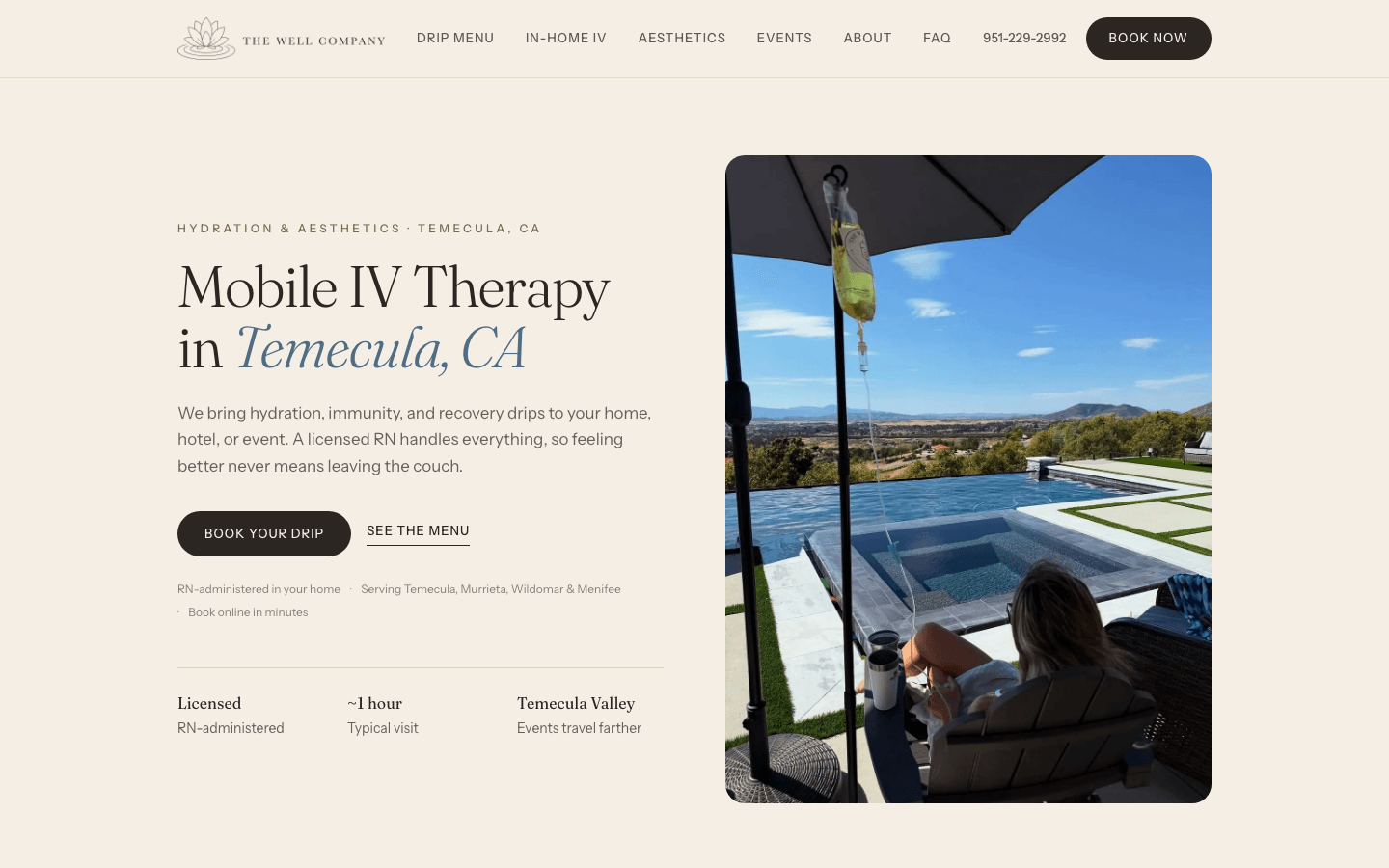 The Well Company website built by Bassline