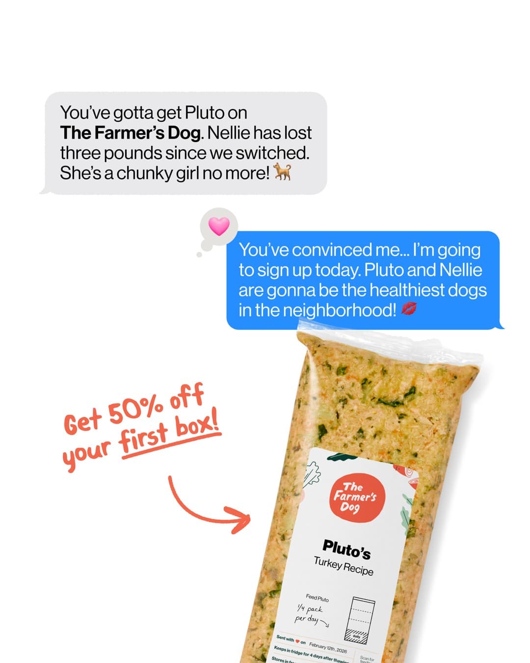 The Farmer's Dog · Text Message ad
