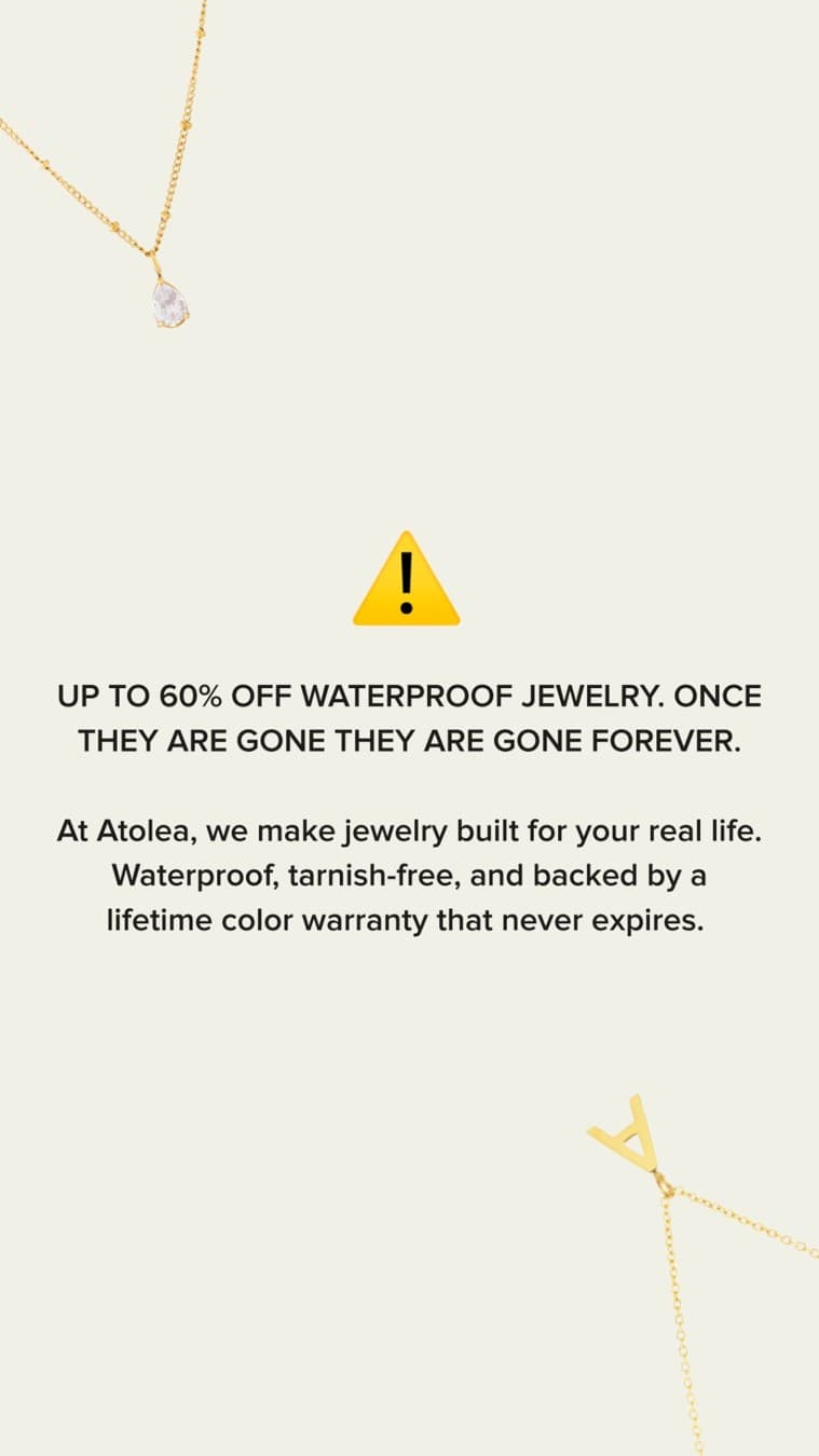 Atolea Jewelry · Offer-First Banner ad