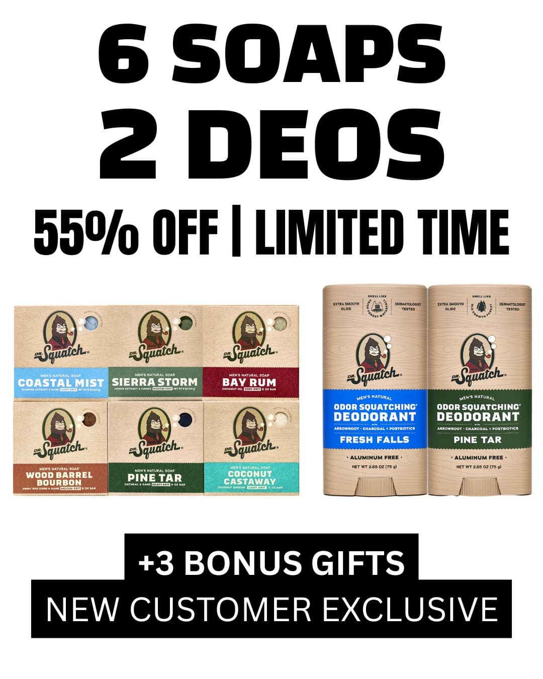 Dr. Squatch · Offer-First Banner ad
