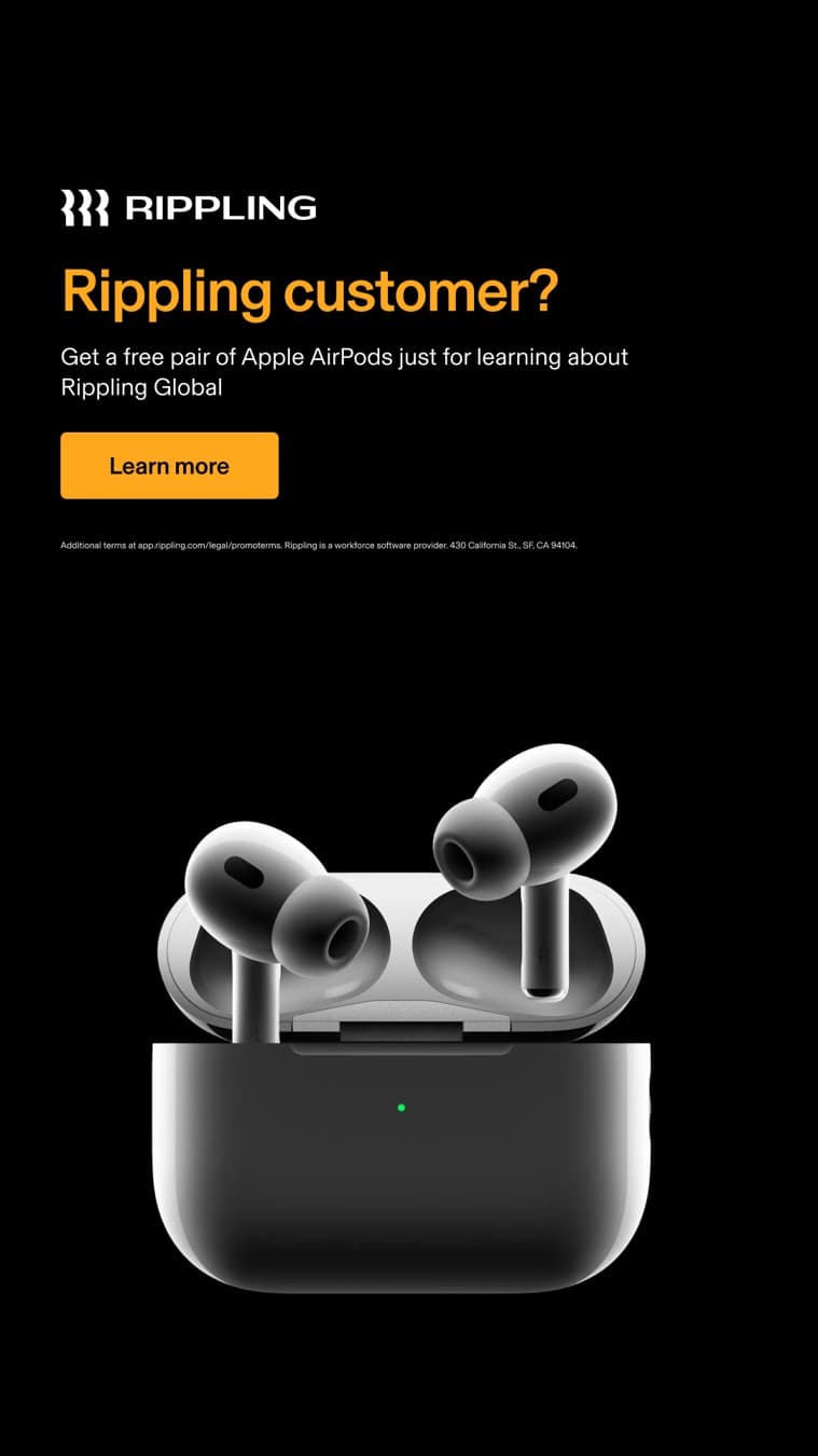 Rippling · Offer-First Banner ad
