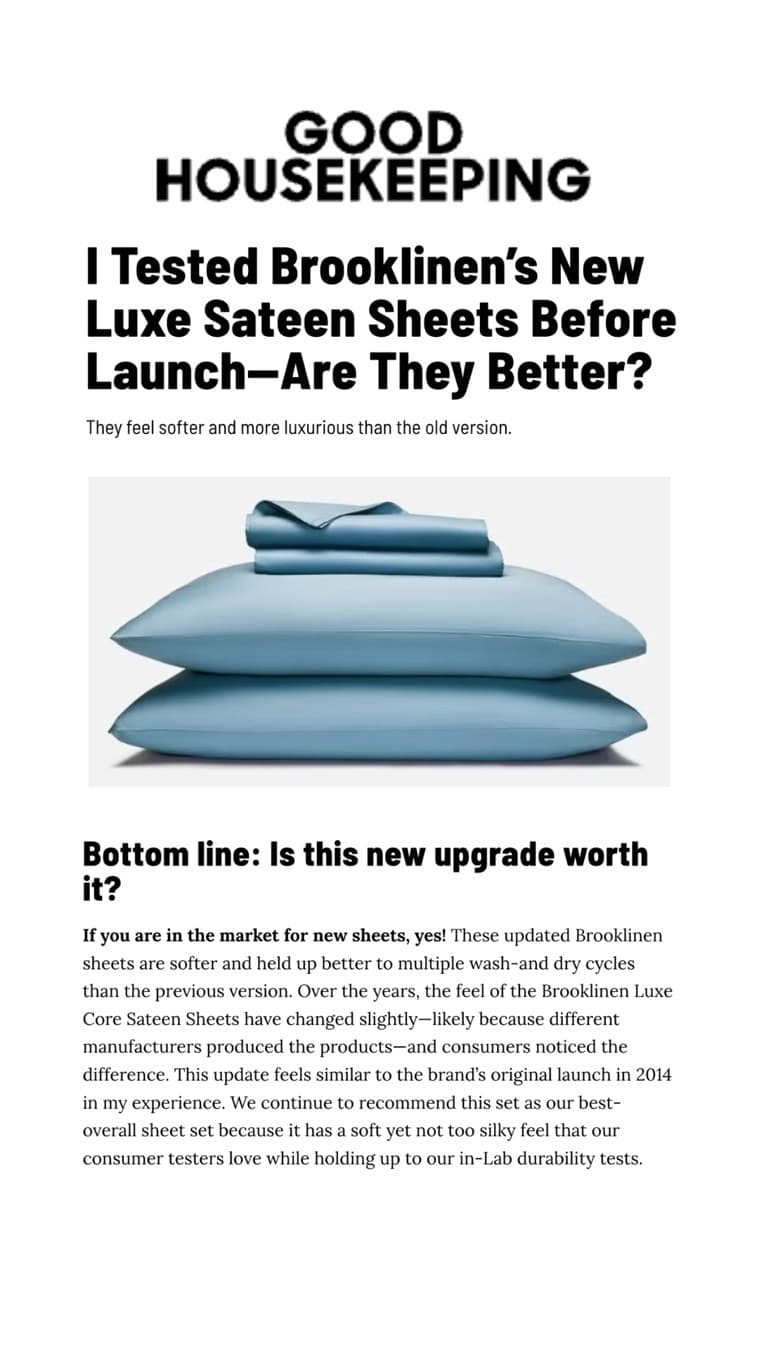 Brooklinen · Press ad