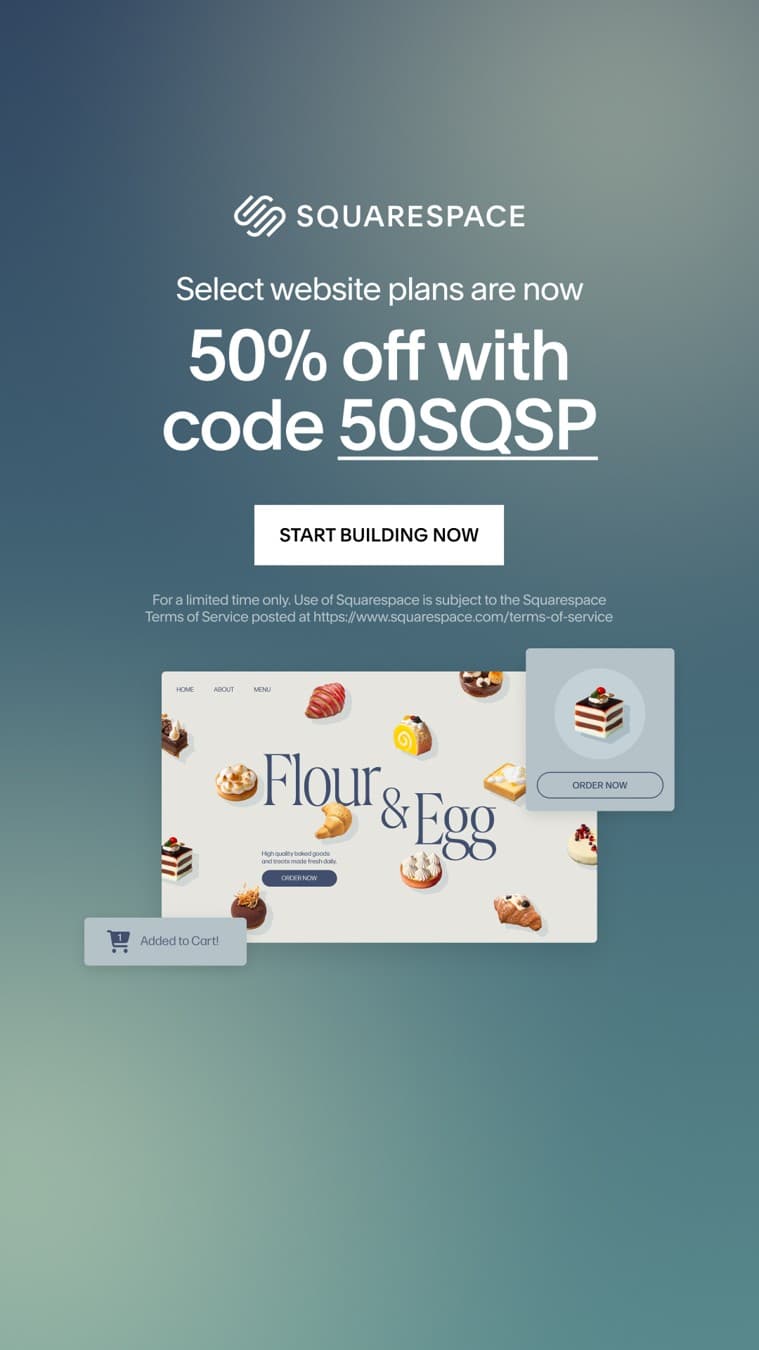 Squarespace · Offer-First Banner ad