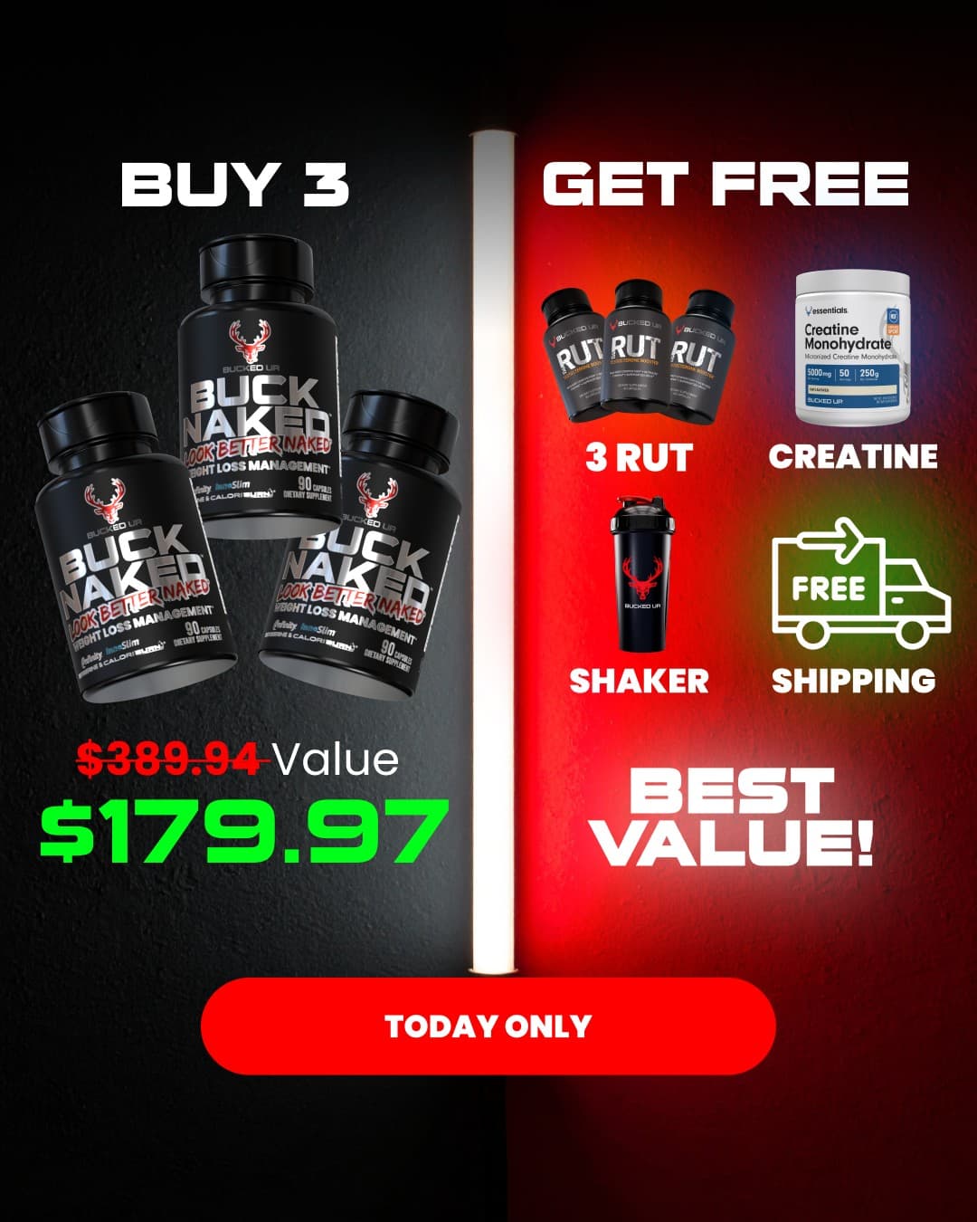 Bucked Up · Offer-First Banner ad