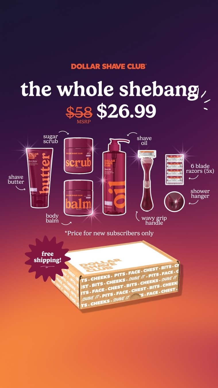Dollar Shave Club · Feature Benefit Pointout ad