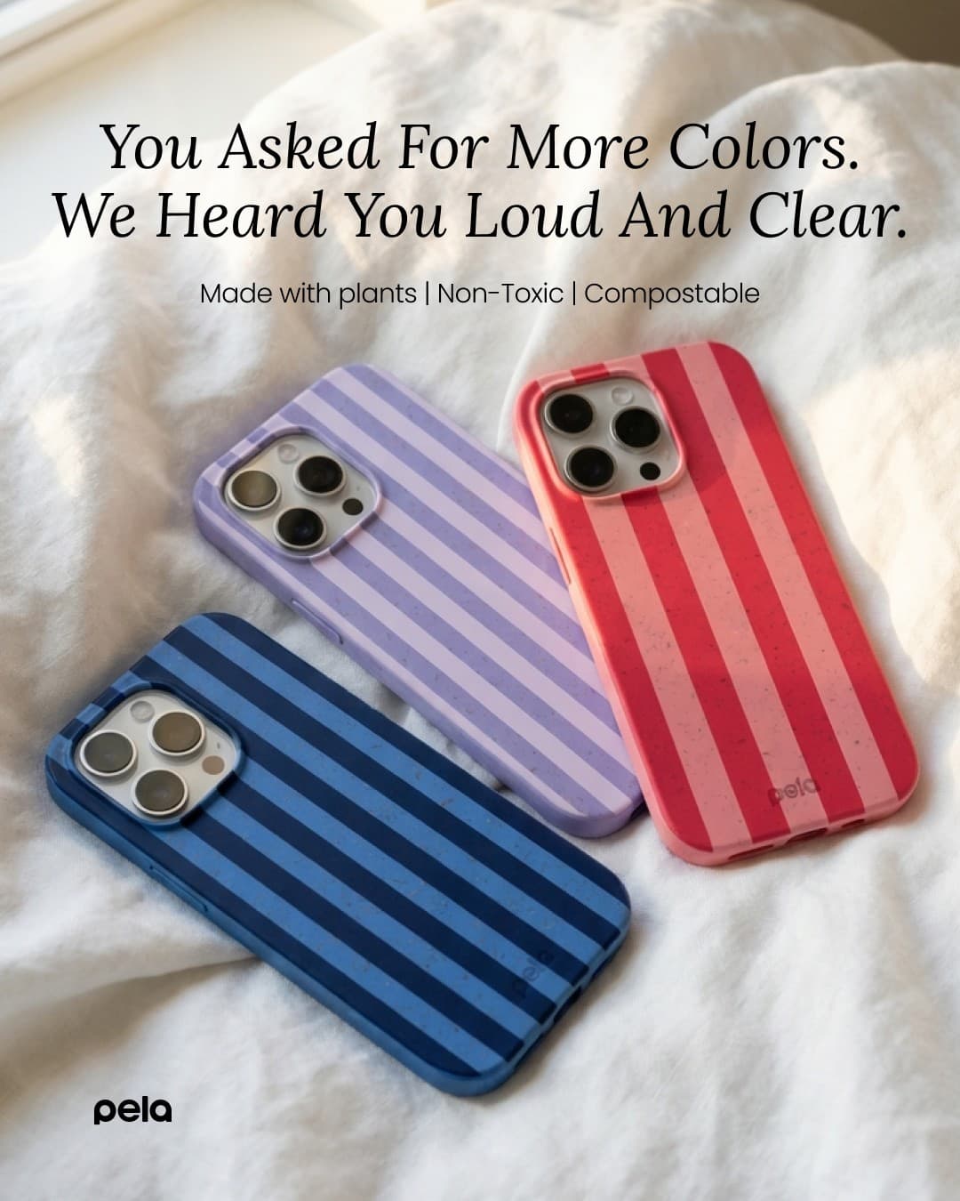 Pela Case · Flatlay ad