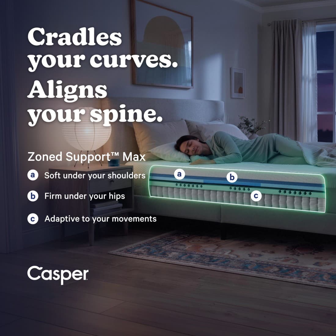 Casper · Feature Benefit Pointout ad