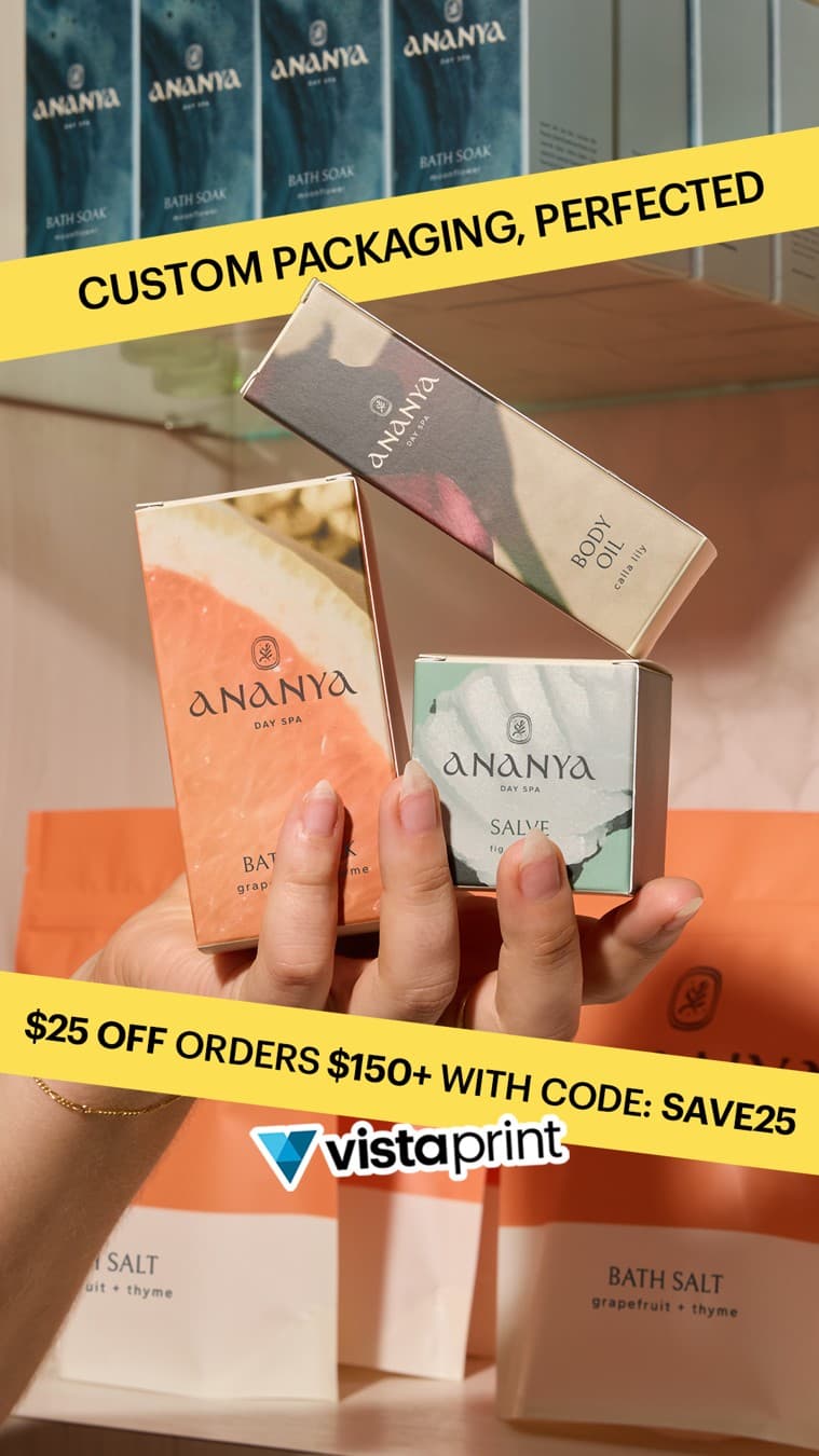 VistaPrint · Offer-First Banner ad
