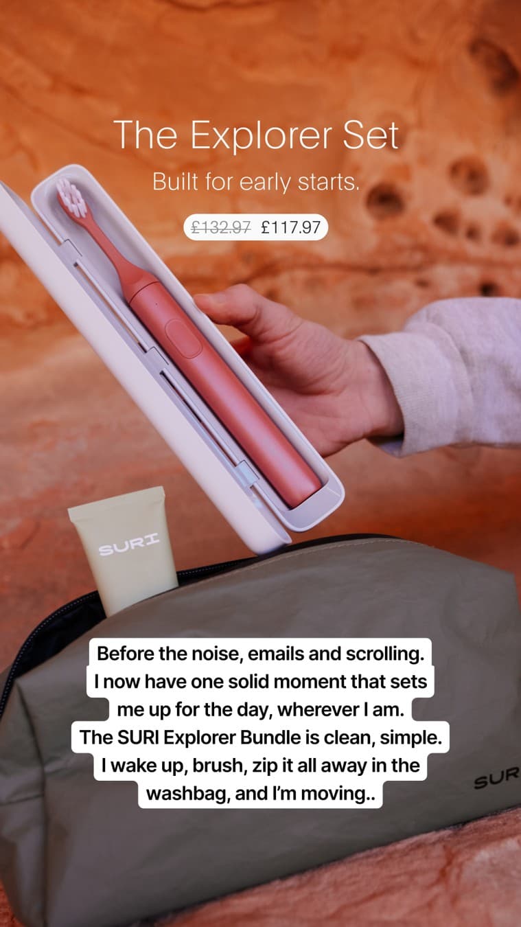 SURI // Sustainable Rituals · UGC Overlay ad