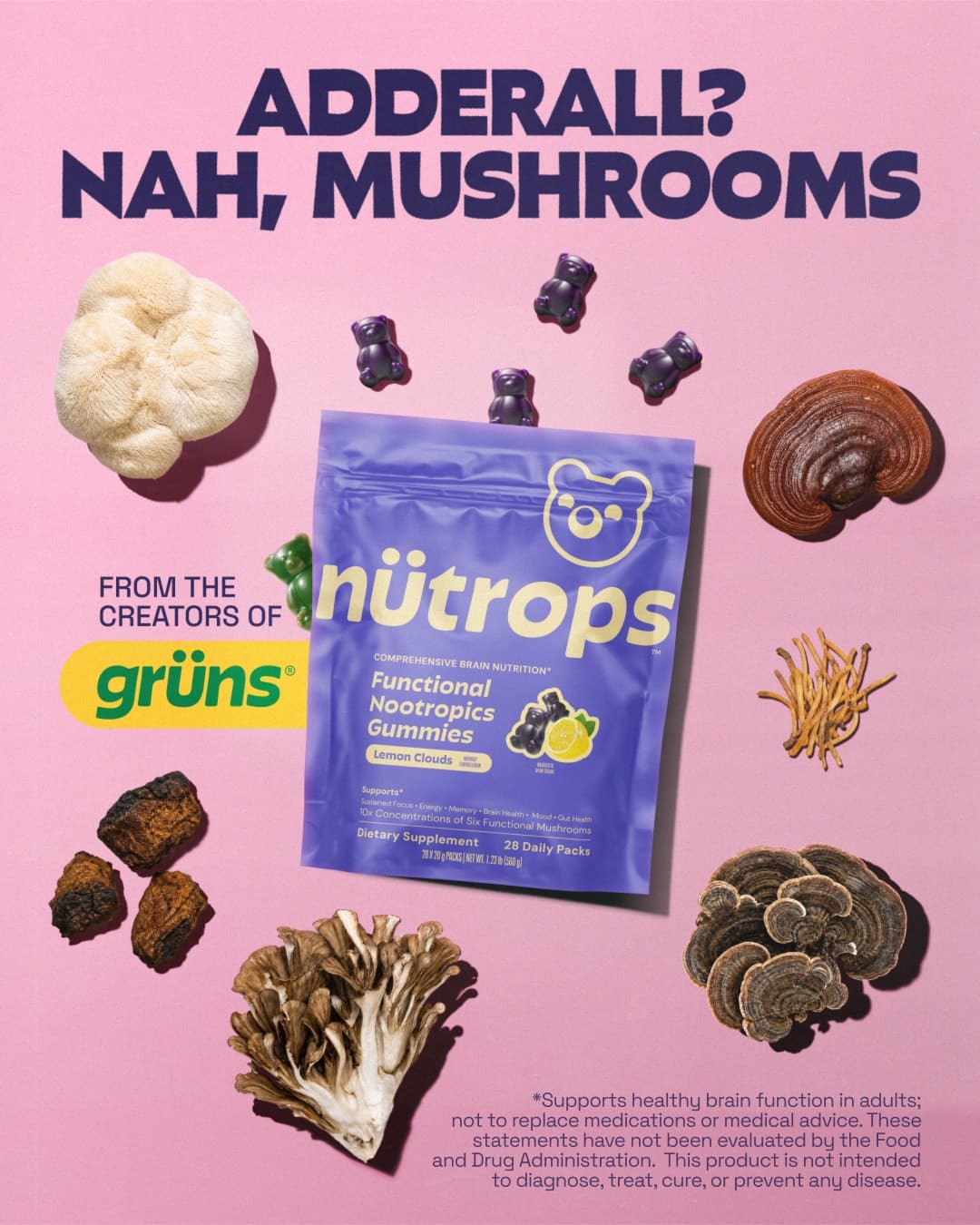 Grüns · Flatlay ad