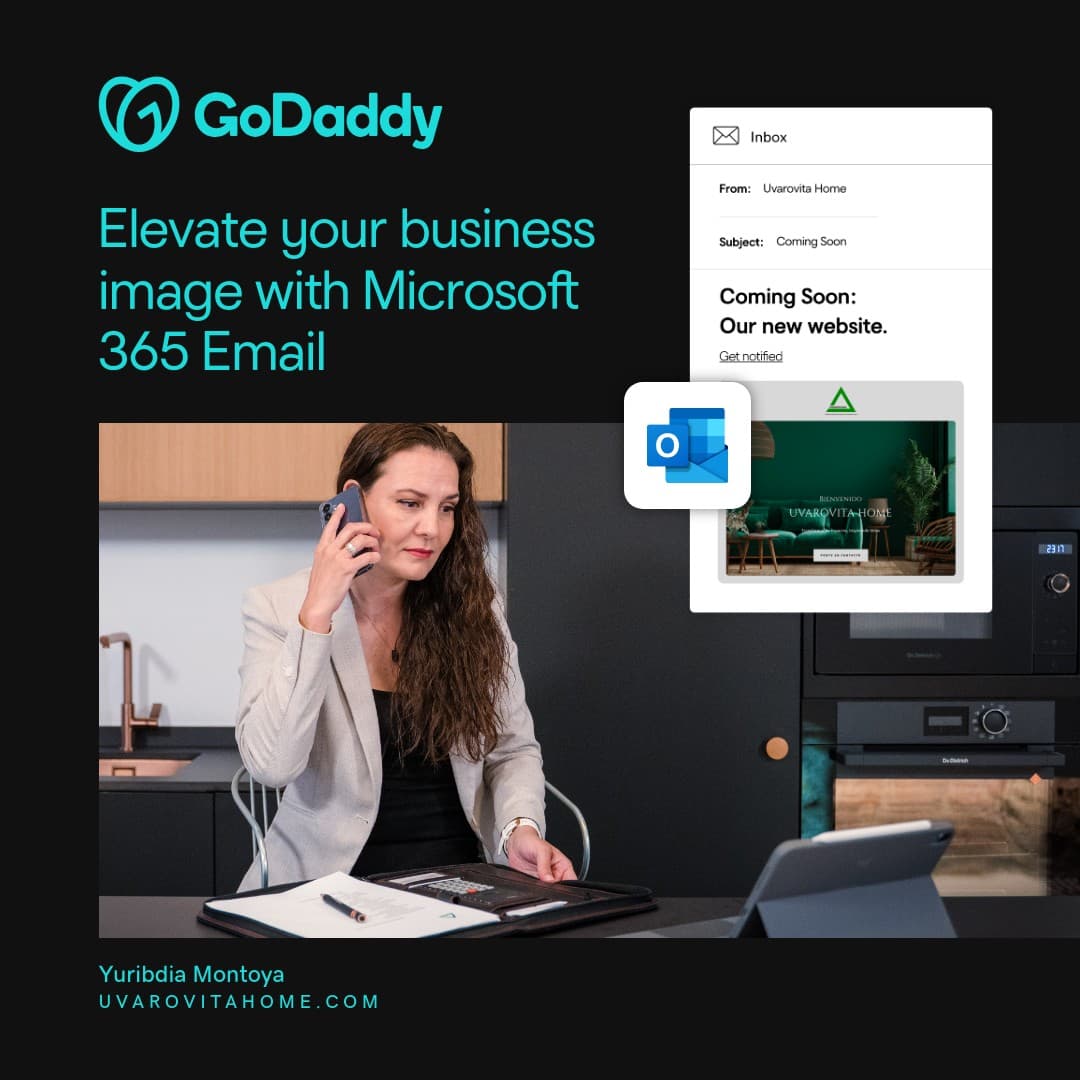 GoDaddy · Email Mockup ad