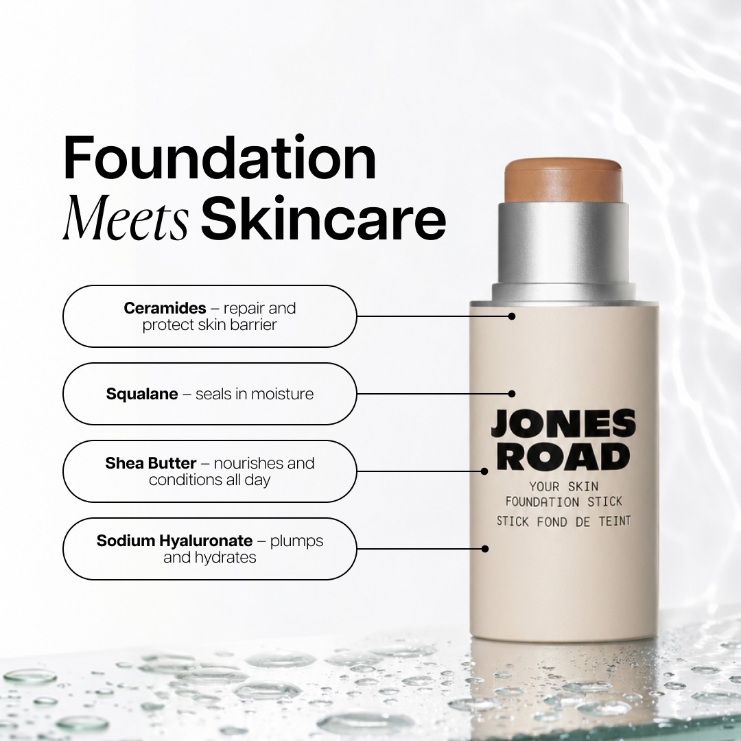 Jones Road Beauty · Feature Benefit Pointout ad