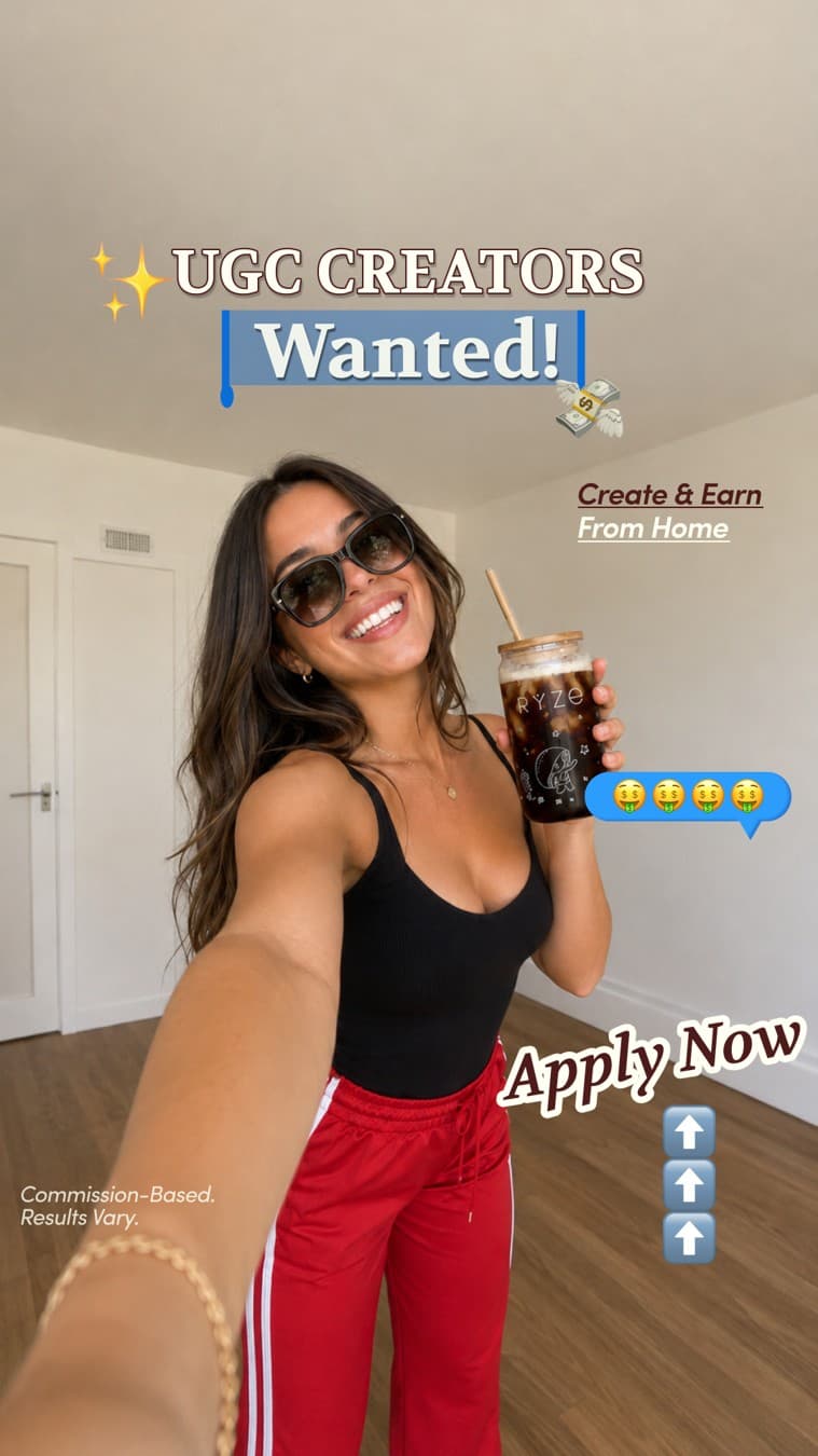 RYZE Superfoods · UGC Overlay ad