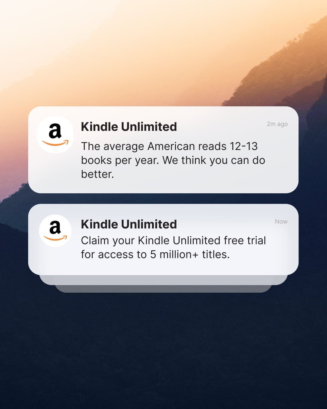 Amazon Kindle · Text Message ad