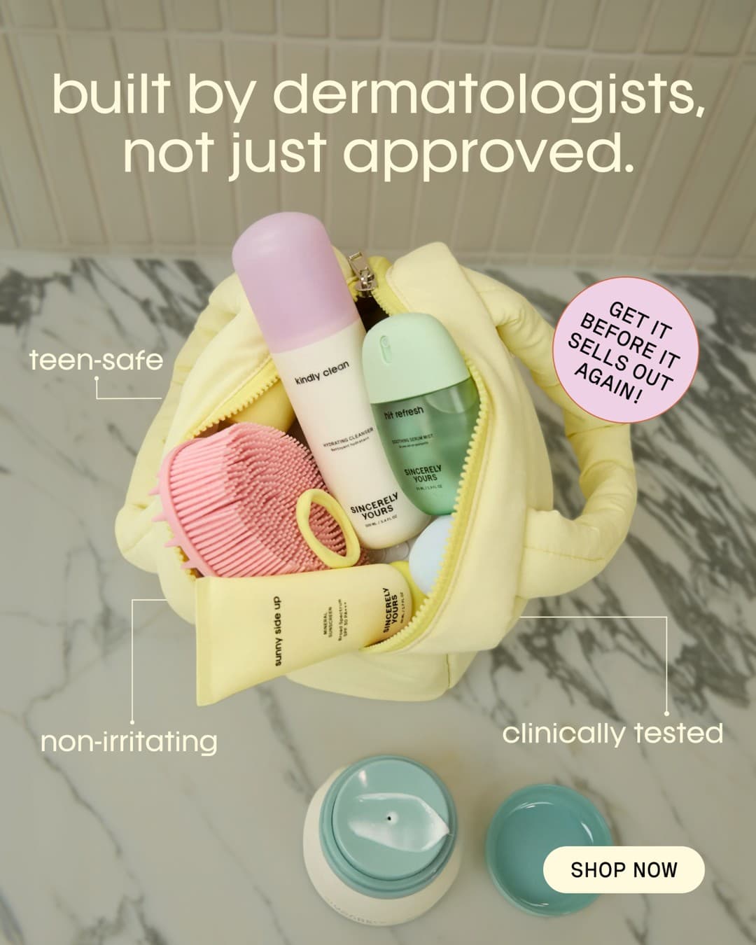 Sincerely Yours · Feature Benefit Pointout ad