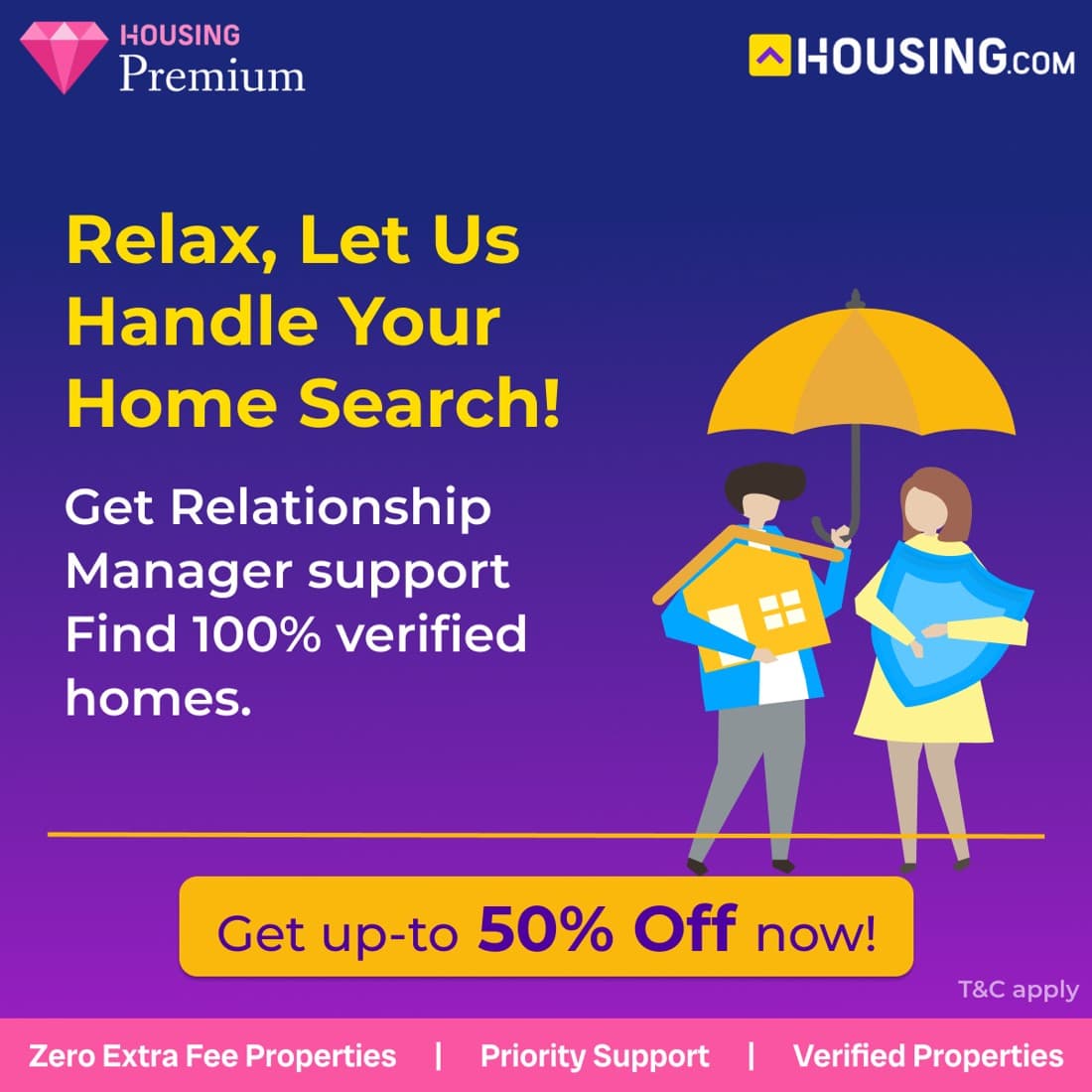 Housing.com · Offer-First Banner ad