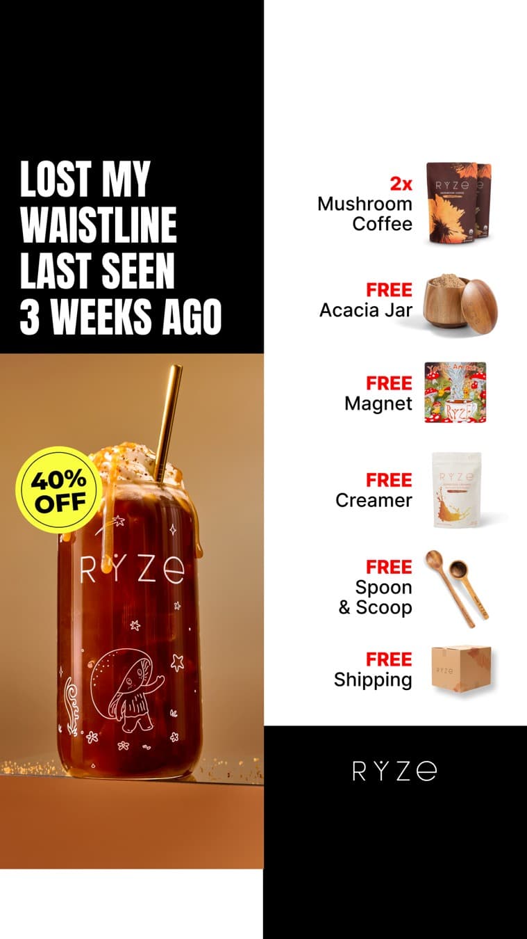 RYZE Superfoods · Offer-First Banner ad