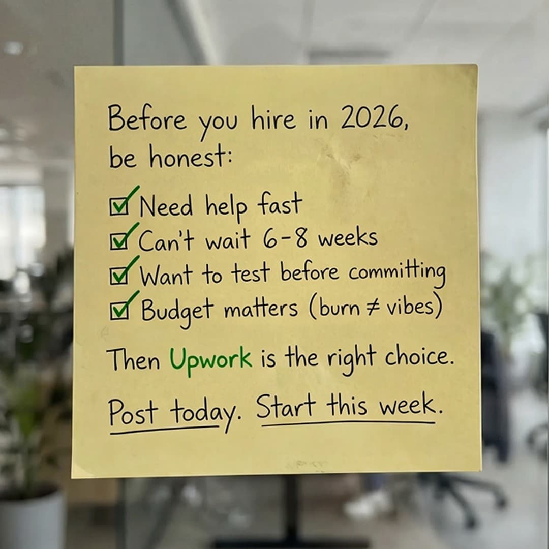 Upwork · Post It ad