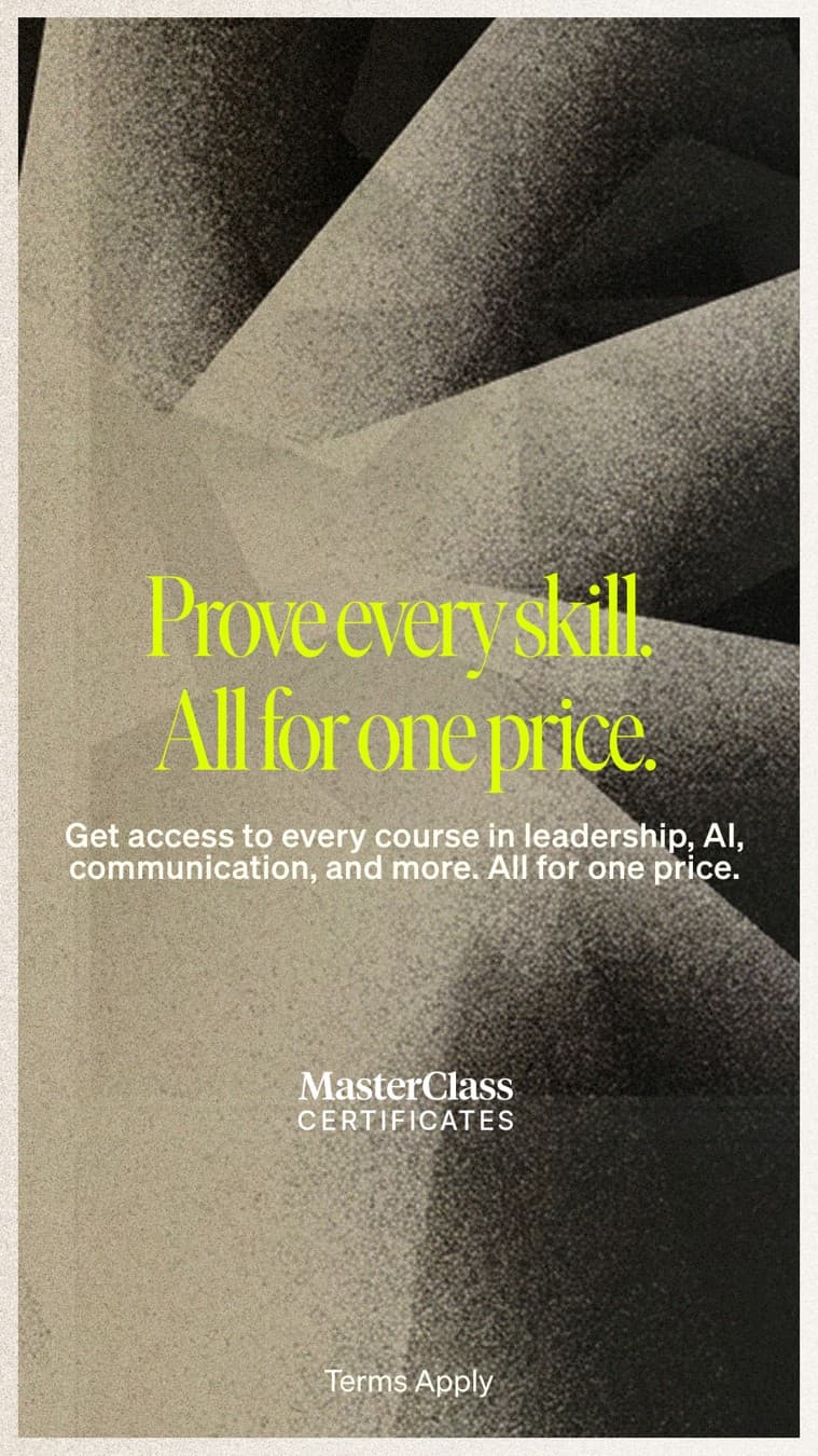 MasterClass · Editorial ad