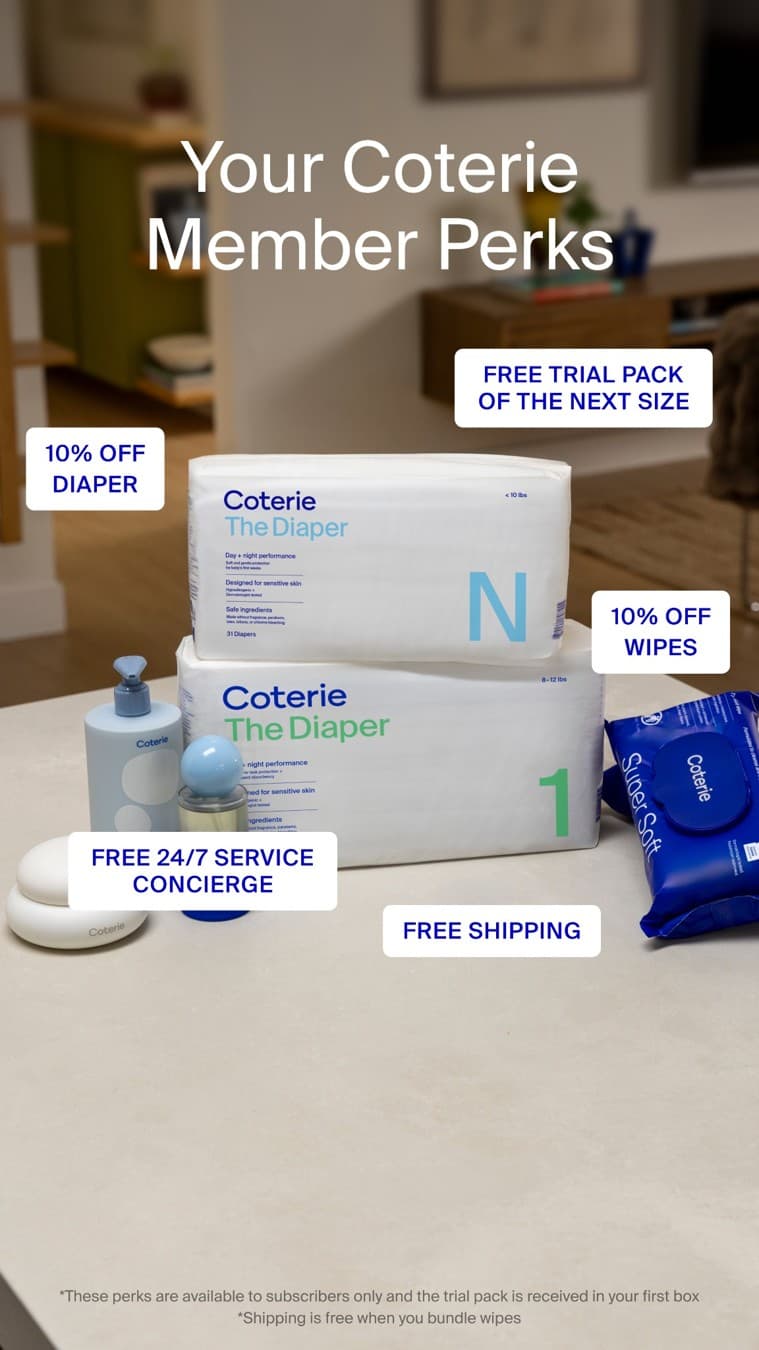 Coterie Baby · Feature Benefit Pointout ad