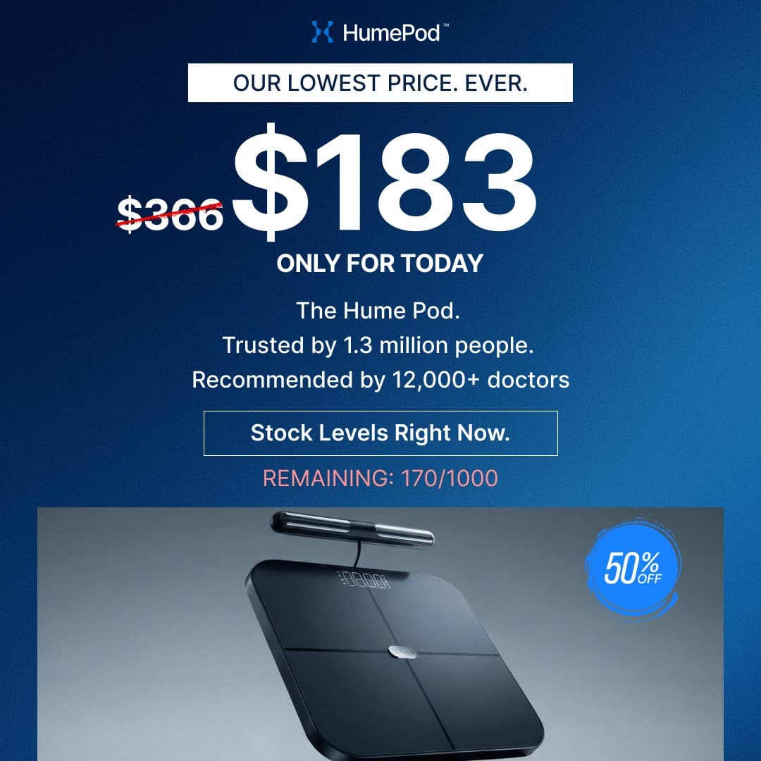 Hume Health · Offer-First Banner ad