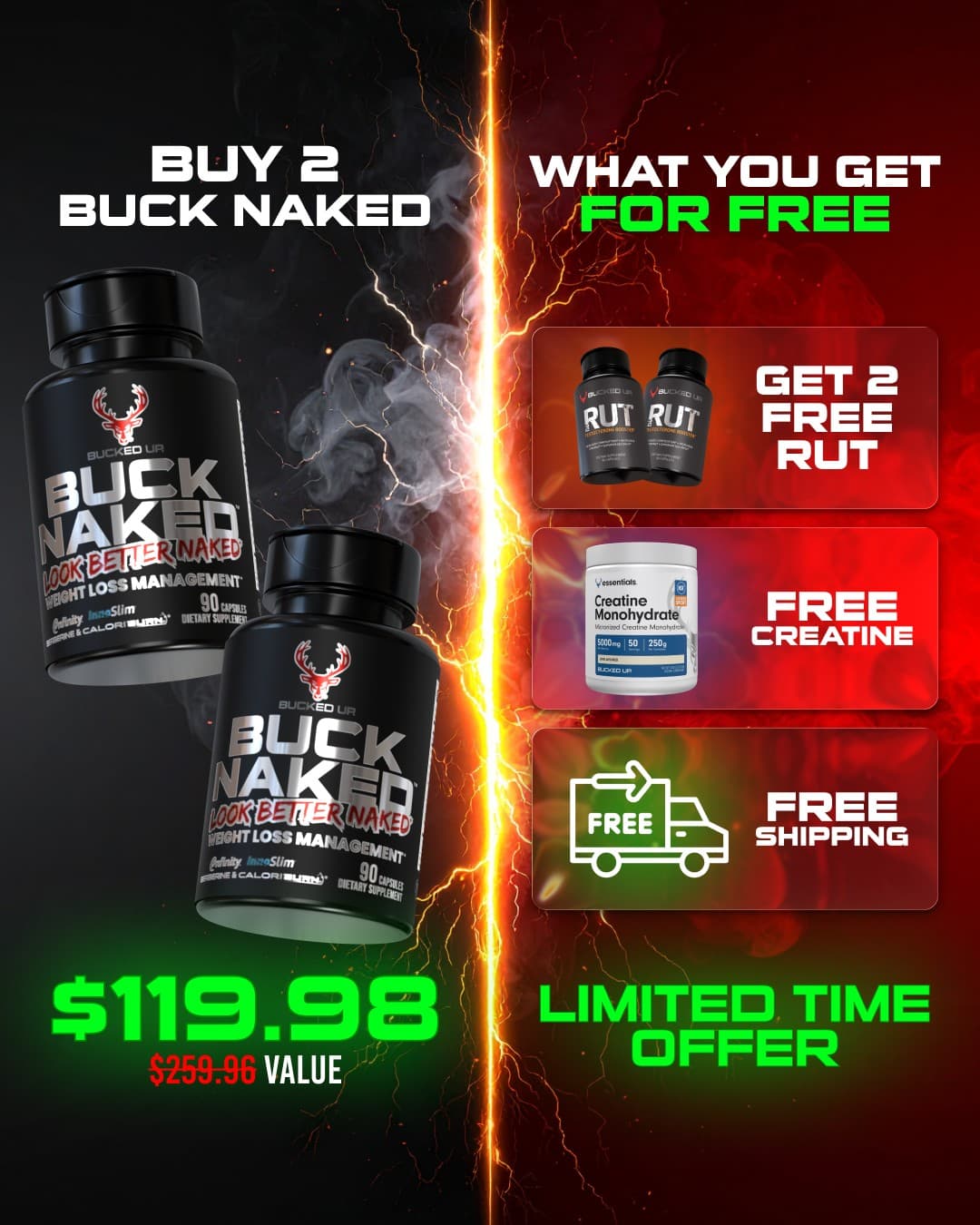Bucked Up · Offer-First Banner ad