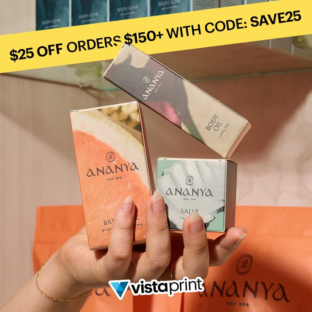 VistaPrint · Offer-First Banner ad