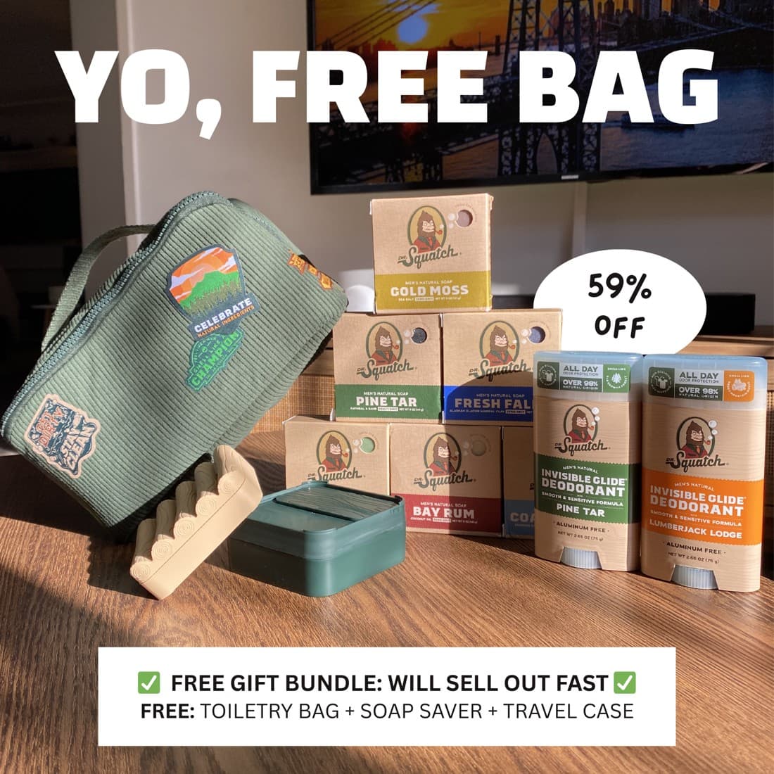 Dr. Squatch · Offer-First Banner ad
