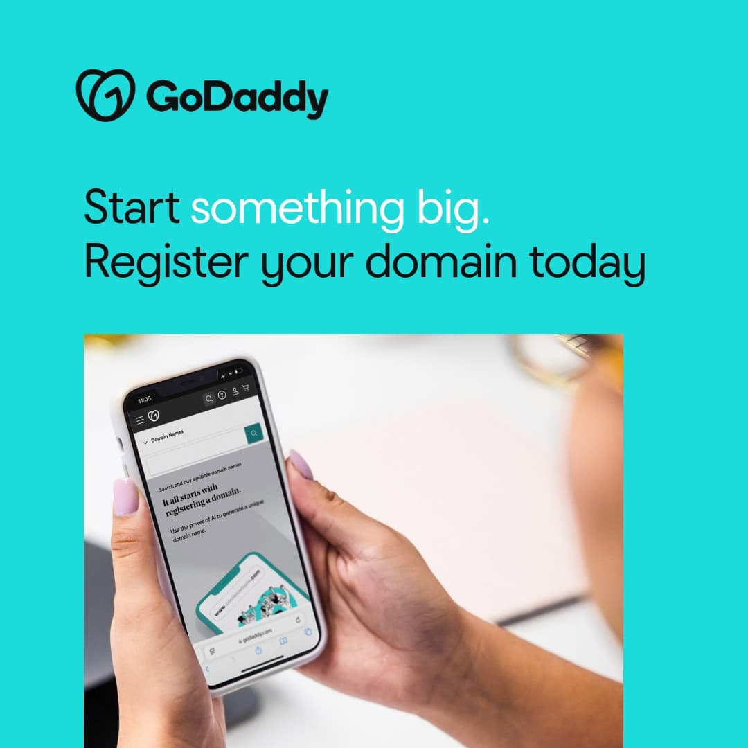 GoDaddy · Lifestyle Image ad