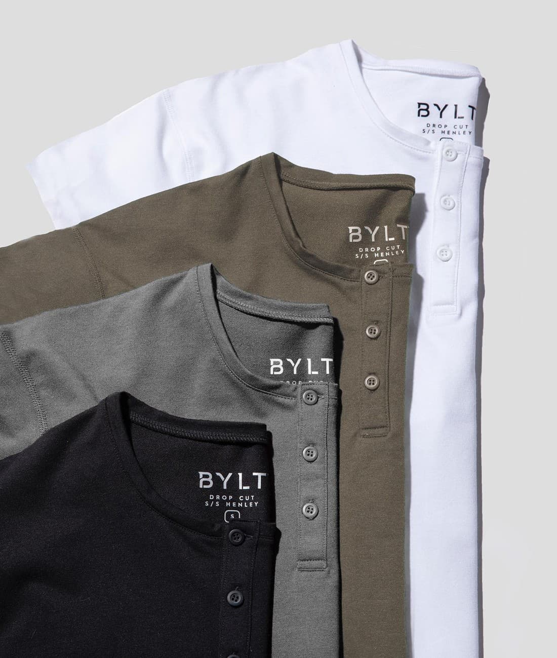 BYLT Basics · Flatlay ad