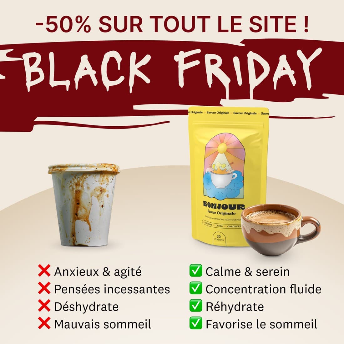 Bonjour · Offer-First Banner ad