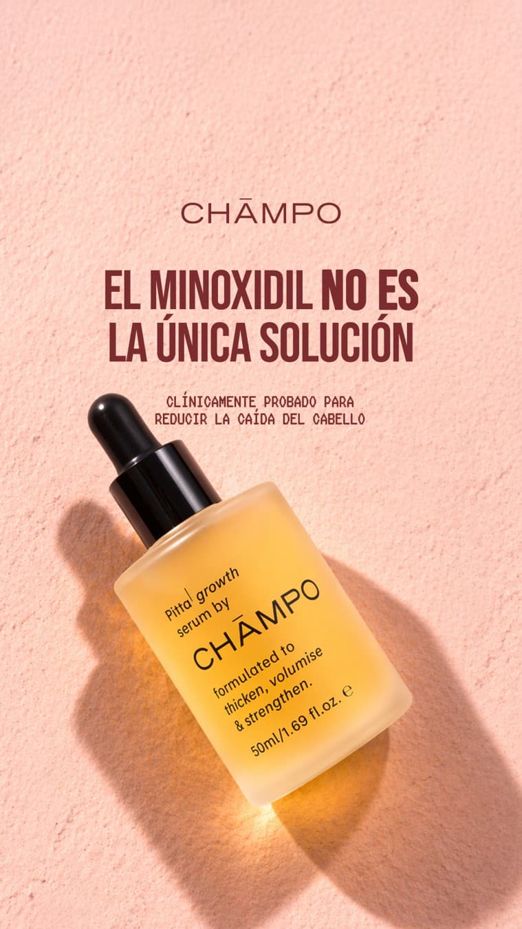Chāmpo Haircare · Flatlay ad