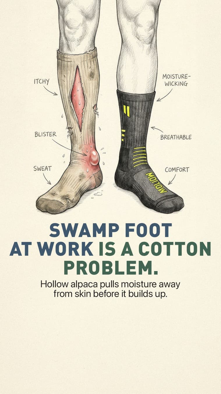 Hollow Alpaca Socks · Us vs. Them ad