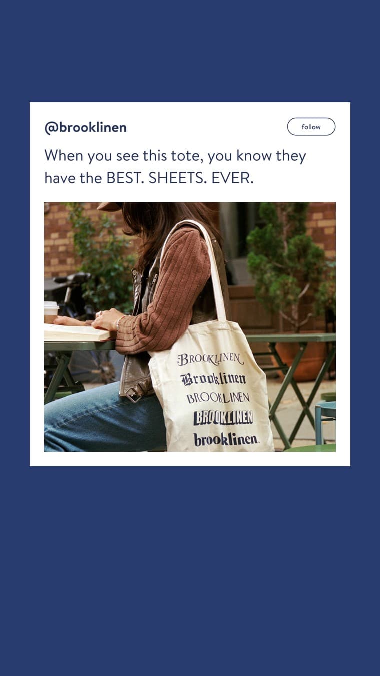 Brooklinen · Social Media Mockup ad