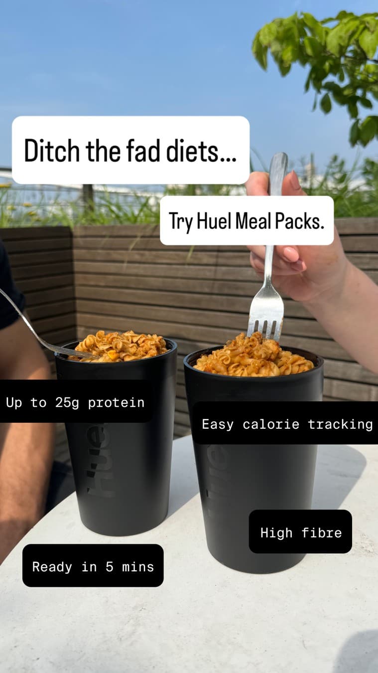 Huel · UGC Overlay ad