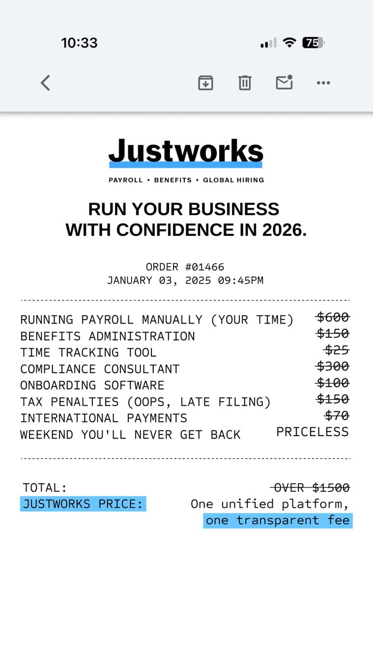 Justworks · Document Mockup ad