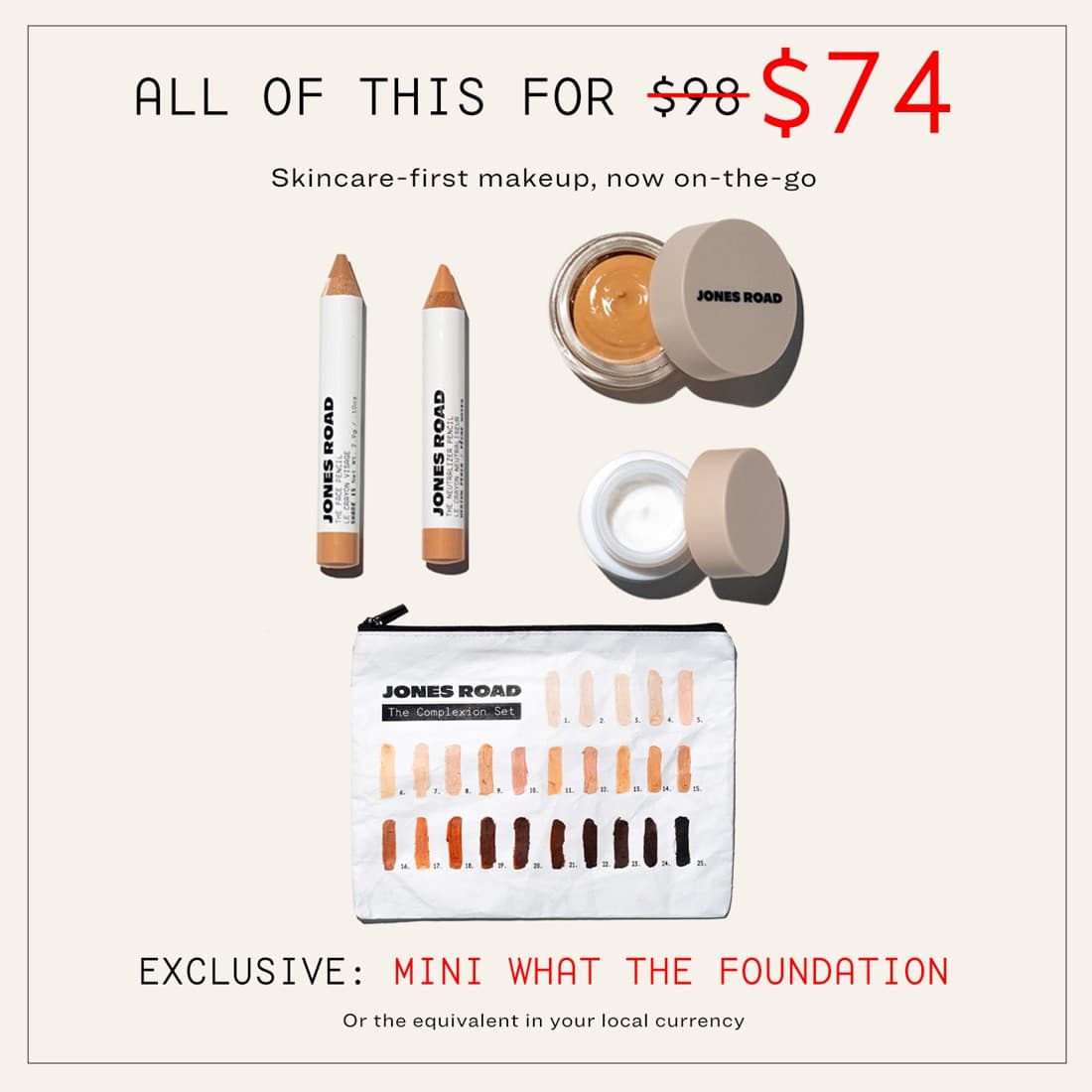 Jones Road Beauty · Offer-First Banner ad