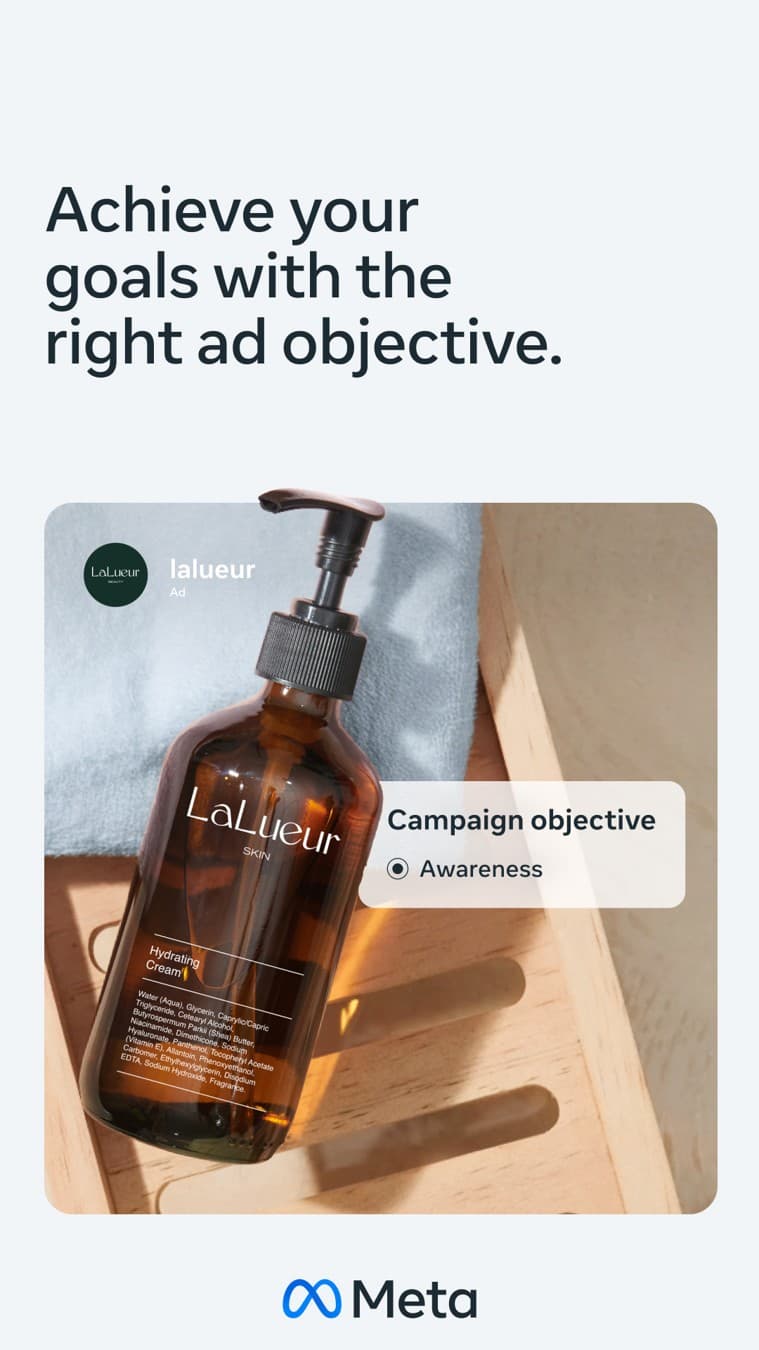 Meta for Business · Flatlay ad