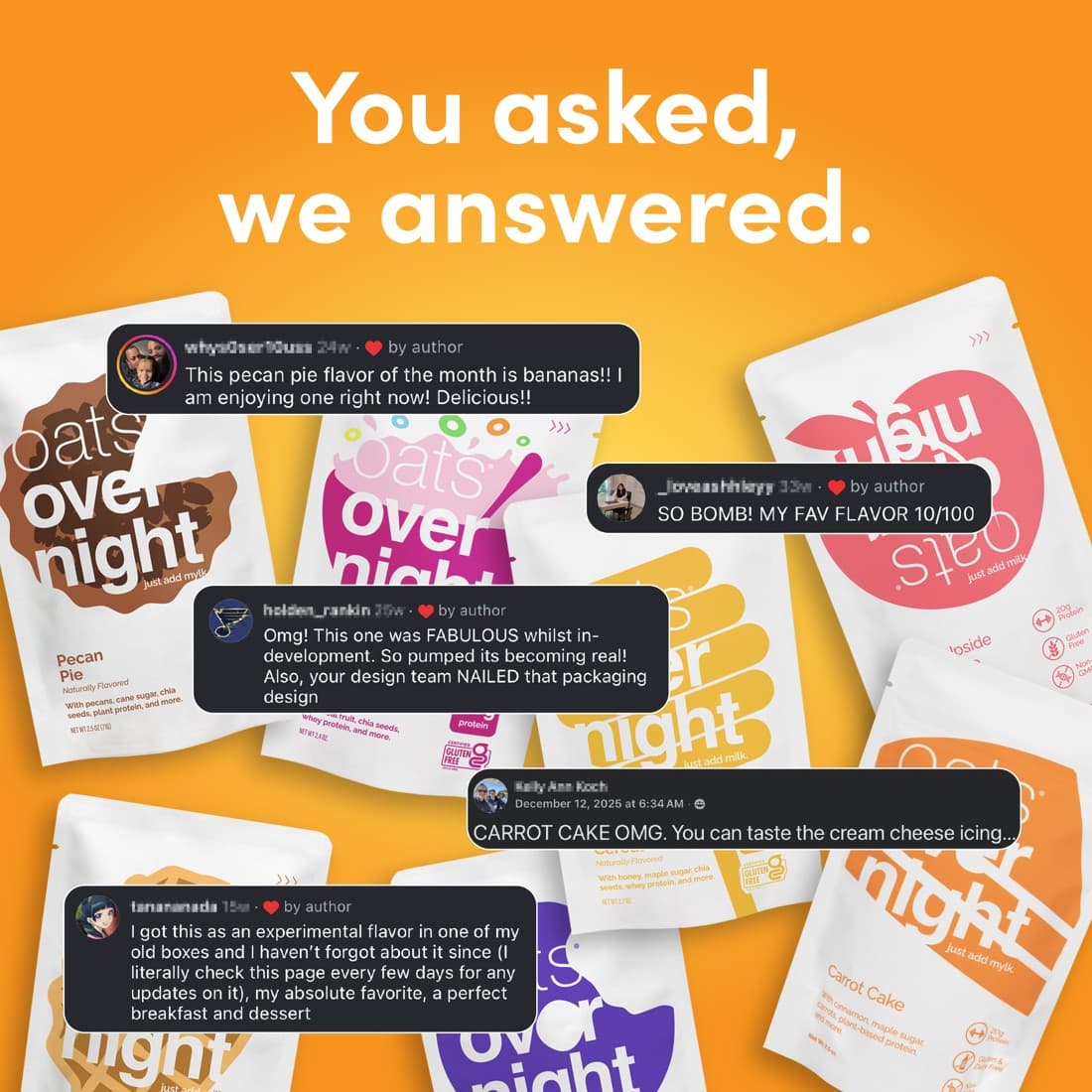 Oats Overnight · Social Comments ad
