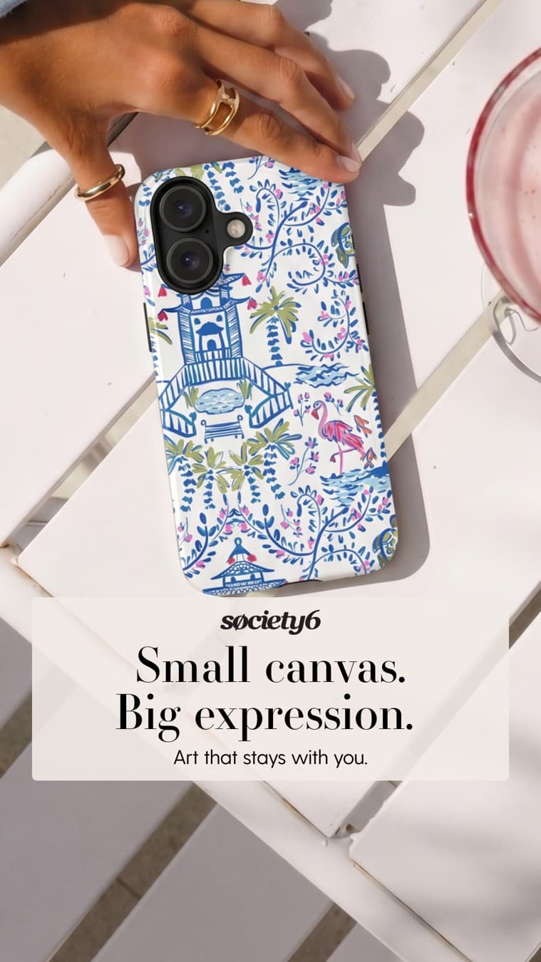 Society6 · Flatlay ad