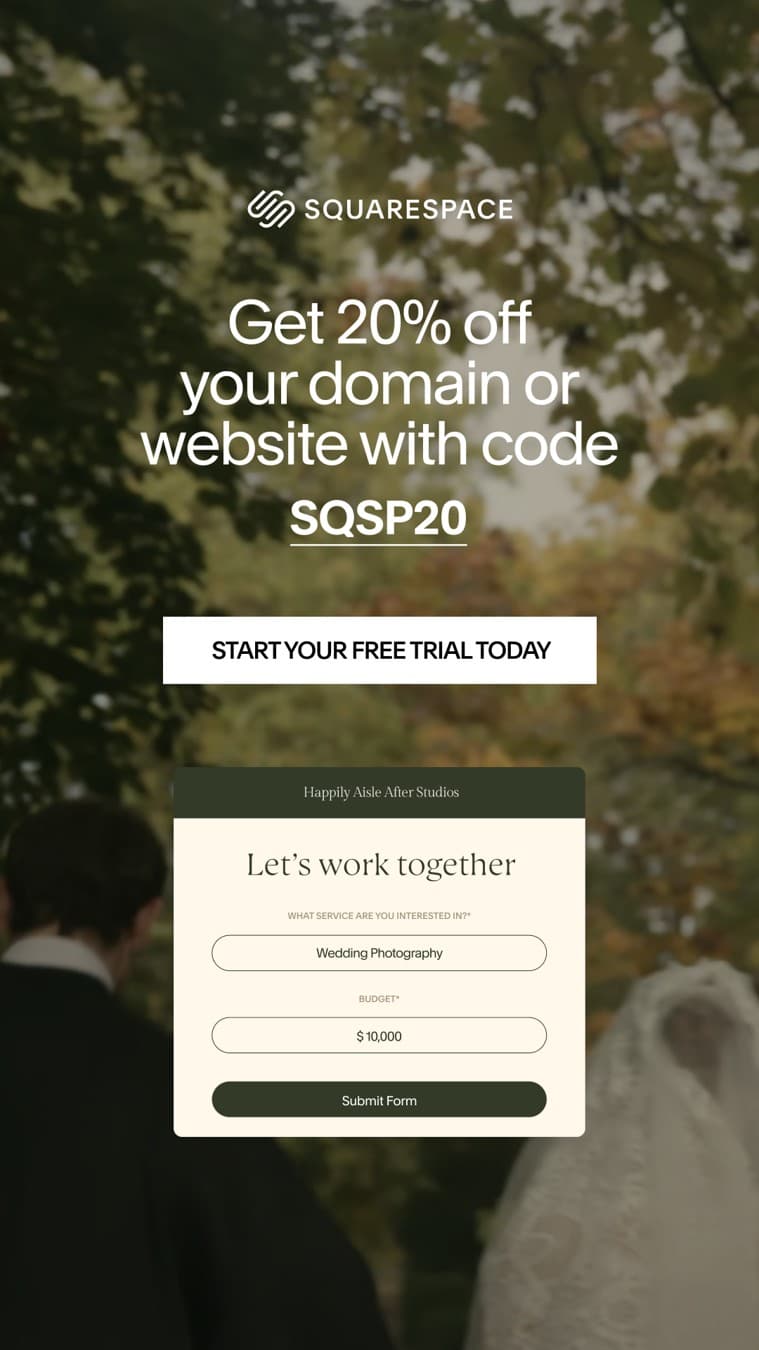 Squarespace · Offer-First Banner ad