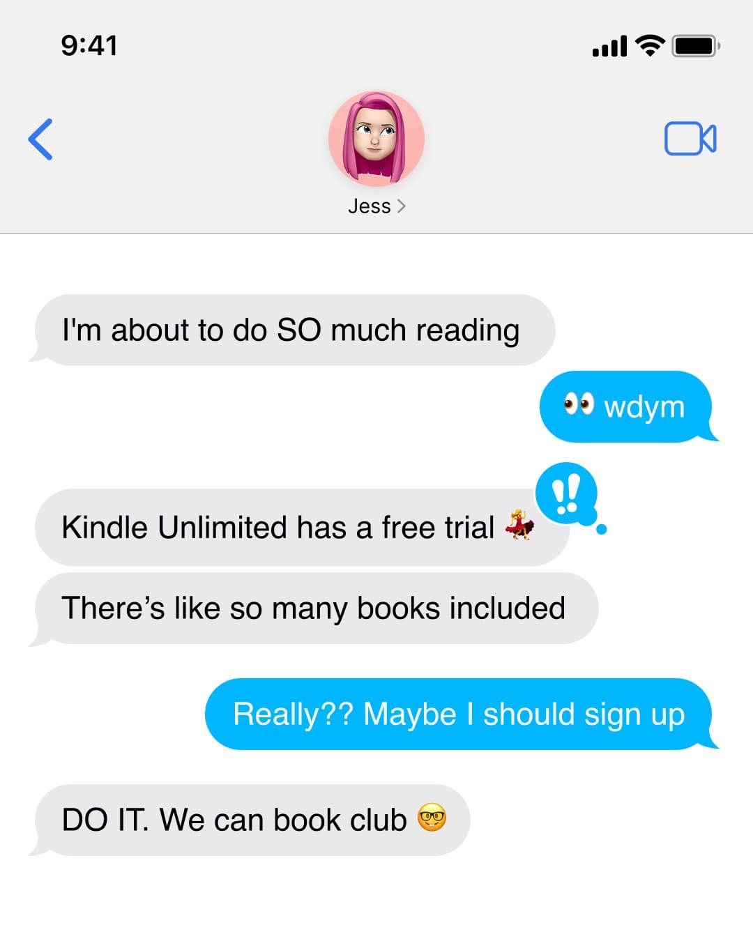 Amazon Kindle · Text Message ad