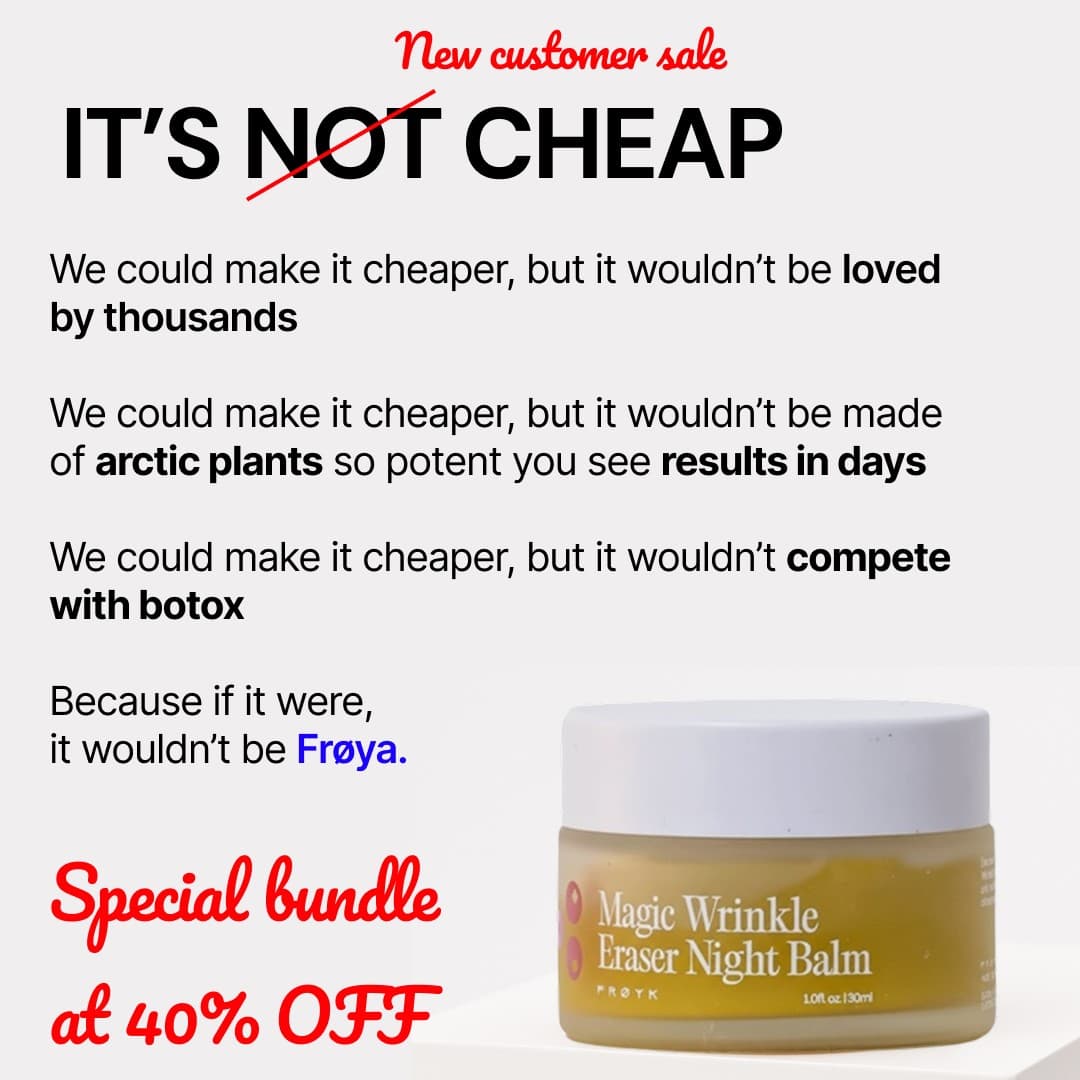 Frøya Organics · Offer-First Banner ad