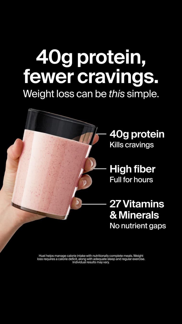 Huel · Feature Benefit Pointout ad