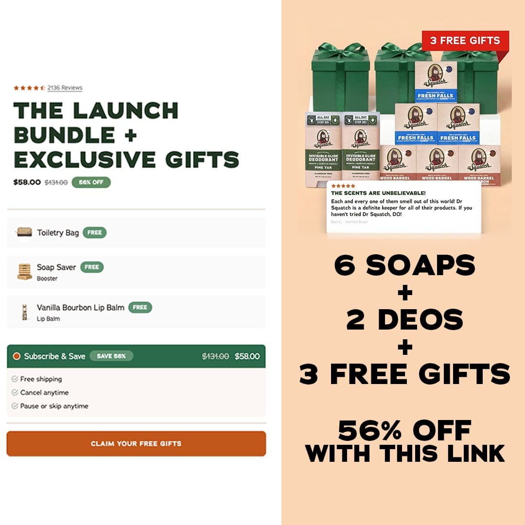 Dr. Squatch · Offer-First Banner ad