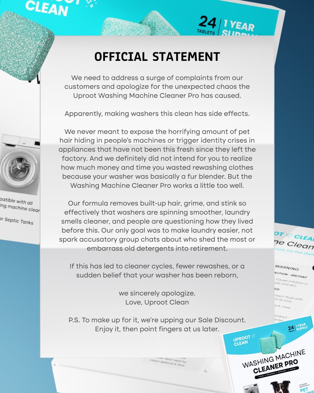Uproot Clean · Letter ad