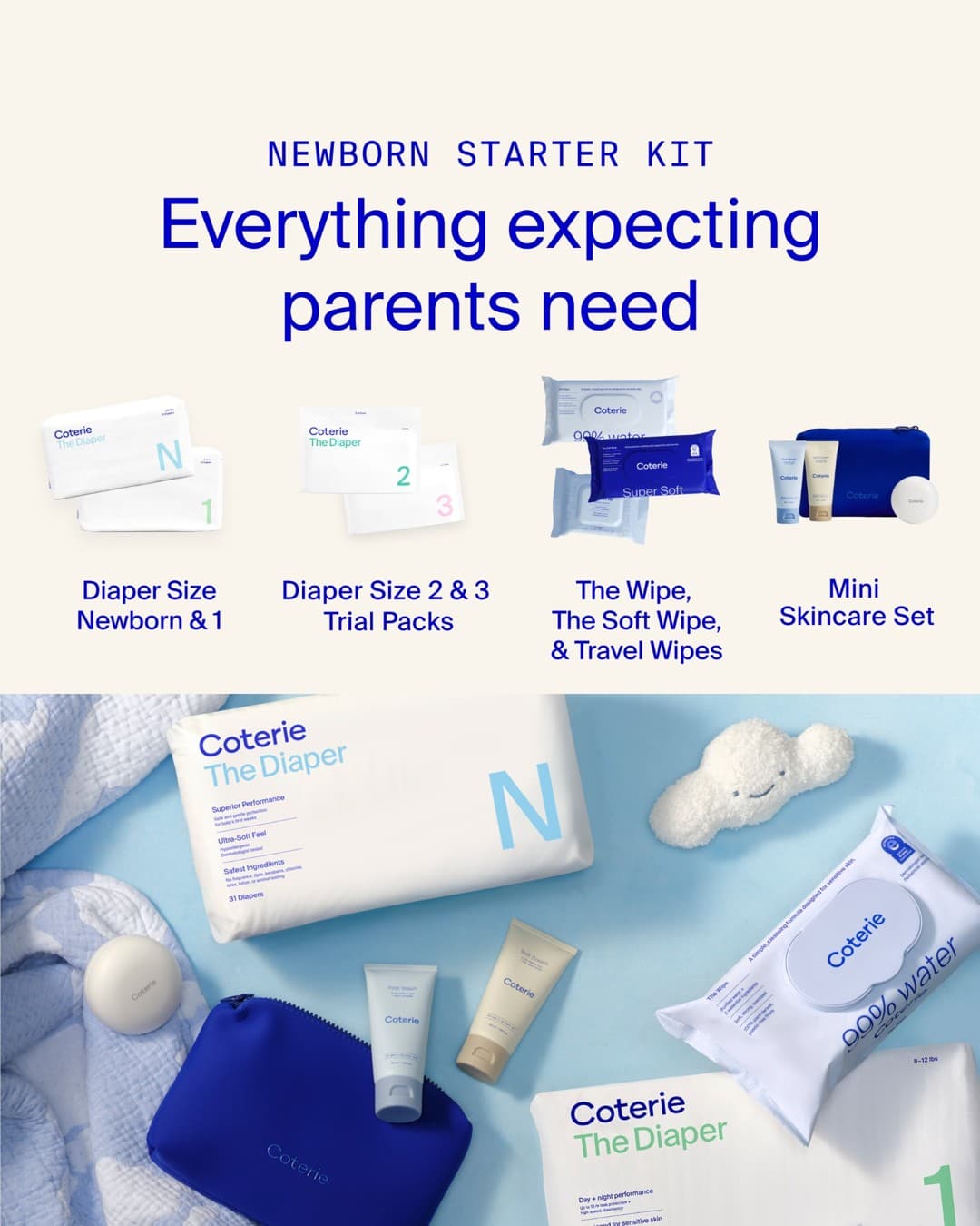 Coterie Baby · Flatlay ad