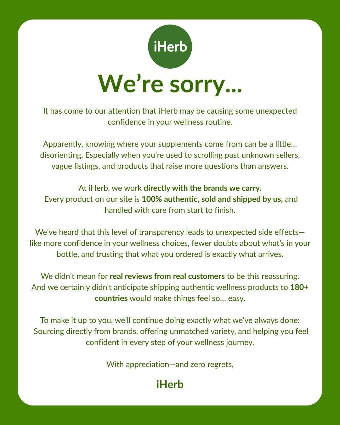 iHerb · Letter ad