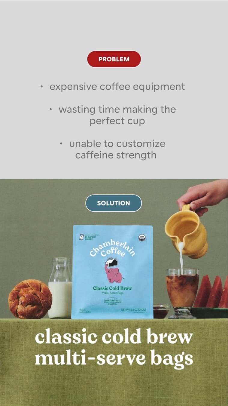 Chamberlain Coffee · Before and After ad